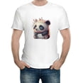 thumbnail image 2 of COMIO Perfect Panda Bear Graphic Tees Funny Men's Short Sleeve T-Shirt White, 2 of 3