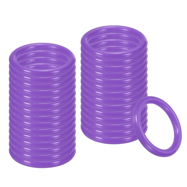 Anillos de lanzamiento de plástico Uxcell para botellas, anillos de carnaval, aros de plástico para práctica de velocidad y agilidad, favor de fiesta al aire libre de 2 pulgadas en púrpura