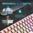 thumbnail image 4 of Lexontech T60 Wired Gaming Keyboard 60% True Mechanical Blue Keyboard Mini Portable 62 Keys 19 RGB Chroma LED Backlit Full Keys Anti-Ghosting for Gamers and Typists (Pink/Blue Switch), 4 of 8