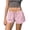 #03 Red 【Mix & Match: Stock Up on Your Favorite Colors】, variant on Women's Elastic Waist Stripe Pull Rope Shorts, Soft Silhouette with Functional Drawstring, Casual Summer Wear for Beach, Vacation, Travel, and Everyday Outings, Comfortable