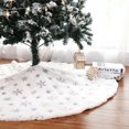 thumbnail image 2 of Falda redonda para árbol de Navidad con copos de nieve, 78/90/120CM, esponjosa para decoración navideña de invierno (multicolor, 78CM), 2 of 5