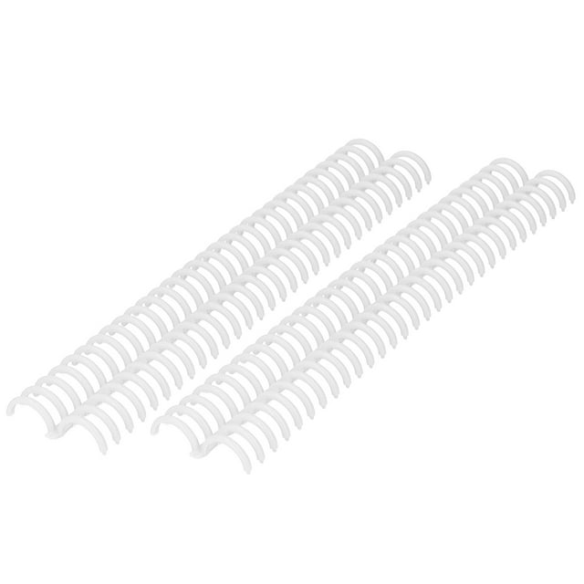 Colonne de Liaison Feuille en Vrac, 22mm Diamètre Intérieur 30 Trous Outil de Liaison Papier Résistant à l'Usure PP Rouille et Résistant à la Corrosion Réutilisable pour le Bureau pour Étudiant Blanc