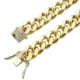 thumbnail image 5 of HomeKingdee Miami Cuban Link Chain Necklace 18 Inch in Gold Color​ - Hip Hop Fashion Jewelry for Men and Women, 5 of 6