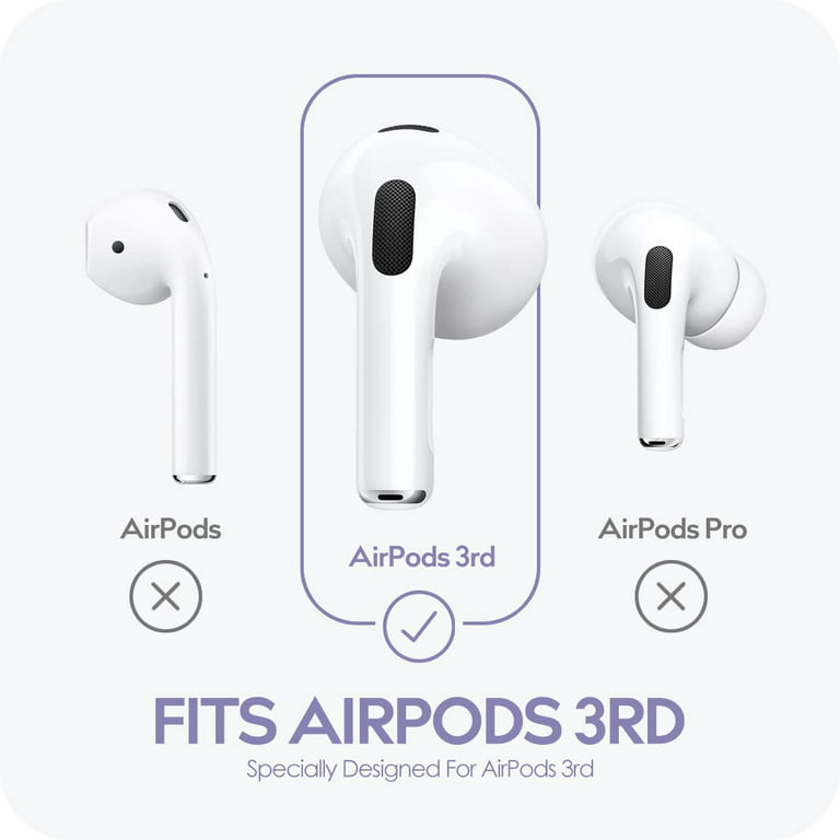 Gcioii 3 Pairs AirPods 3 Ear Covers [Fit in Case] Anti Slip Silicone Sport  Ear Tips,Anti Scratches Accessories Compatible with Apple AirPods 3rd