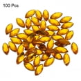 thumbnail image 3 of Unique Bargains 100 Pcs Acrylic Flat Back Rhinestones 7mm x 15mm Horse Eye Artificial Gemstone for Jewelry Making Yellow, 3 of 7