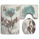 thumbnail image 1 of ABPHQTO Pintura al óleo Flor de mariposa Juego de alfombras de baño de 3 piezas Alfombra de baño Alfombra de contorno y tapa de inodoro ABPHQTO Cont-CHAPPLE-32510, 1 of 2