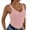 Pink, variant on Women Summer Tops Women's Summer Sexy V Neck Knitted Solid Color Tank Bodysuit for Women Compression Top for Closet Staples Cute Dance Top Crop Junior Cowboys Chiffon Design Your Own White M