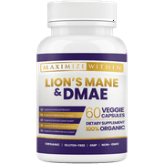 Maximize Within Lion's Mane & DMAE - Supports Memory, Mental Clarity and Focus, 60ct
