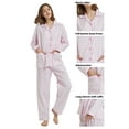 thumbnail image 2 of GLOBAL Womens 100% Cotton Notch Collar Pajama Set Homewear with Pockets, Spring & Summer, 2-Piece, Sizes S to 3X, 2 of 6