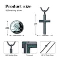 thumbnail image 6 of Coachuhhar Cross Necklace for Men 925 Sterling Silver Crucifix Pendant Necklace Religion Cross Jewelry Gifts for Father Husband Son, 6 of 7