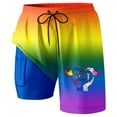 thumbnail image 2 of WILLBEST Mens Swimsuit Men Swim Trunks with Compresssion Liner Inseam Board Shorts Bathing Suit with Pockets, 2 of 3