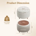thumbnail image 6 of EOP Tufted Round Storage Ottoman, 25" Multi-Functional Footrest and Coffee Table with Reversible Tray Lid for Living Room, Bedroom, Beige, 6 of 13