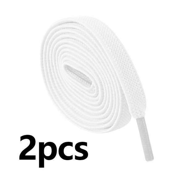 TELOLY Shoe Laces Press - on Quick Wear No Tie Shoelaces for Adults Metal Press - Buckle Lock Laces White