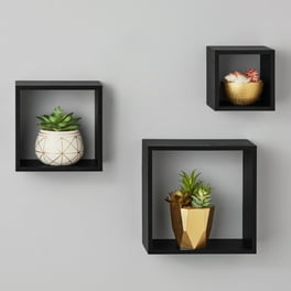Metal grid wall shelf with hooks hotsell