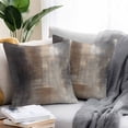 thumbnail image 3 of Outdoor Pillow Cover Brown White Modern Art Abstract Painting Set of 2 Waterproof Throw Pillowcases Brown Black Decorative Patio Furniture Pillows for Couch Garden Indoor & Outdoor Use, 3 of 9