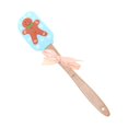 thumbnail image 3 of Christmas Printed Wooden Handle Silicone Spatula Scraper Butter Cake Cream Stirrer Kitchen Baking Tool (Gingerbread Man), 3 of 6