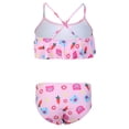 thumbnail image 4 of Shadoumai Girls Swimsuit 2 Piece Tiered Ruffled Bikini Set with Ruffled Hem Summer Beach Bathing Suit for 6-14 Years, 4 of 9