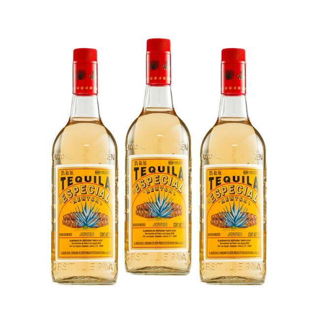 Tres Botellas Tequila Especial Newton Joven 1000 Ml Tequila Joven