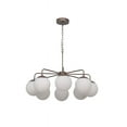 thumbnail image 5 of 8 Light Curved Globe Mid Century Brass Sputnik chandelier light Fixture, 5 of 5