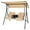 Beige, variant on Costway 2-Person Canopy Porch Swing Padded Chair Cooler Bag Rotatable Tray Turquoise