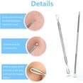 thumbnail image 4 of EKIDAZB Blackhead Remover Comedone Extractor,2 PCS Pimple Popper Tool, Pimple Comedone Removal 2-in-1 Extractor Tool,Stainless Steel Pimple Extractor Blackhead Removal Tool (Silver), 4 of 5