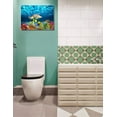 thumbnail image 4 of Bathroom Canvas Wall Art Kitchen Wall Decoration Modern Sea Turtle Wall Decor for Dining Room Colorful Fish Coral Beach Theme Pictures 12x16 Inch, 4 of 6
