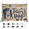 thumbnail image 2 of SUNOLIFE Happy Father's Day Backdrops Banner I Love Dad Photography Background for Party Decorations 8x6ft, 2 of 4