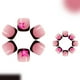 thumbnail image 5 of Uñas postizas cortas y brillantes de verano, estilo francés con flores negras, para uñas de los pies. Parches de uñas elegantes y fáciles de usar (24 unidades)., 5 of 7