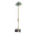 thumbnail image 2 of Metal Flower Statue, Metal Floral Sculpture Marble Base Unique  for Gifts, 2 of 7