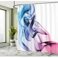 thumbnail image 5 of Ambesonne Abstract Shower Curtain, Colorful Smoke Flow, 69"Wx70"L, Fuchsia Blue, 5 of 5