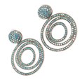thumbnail image 1 of Geometric Rhinestone Disc Dangle Earrings Elegant Fashion Lightweight Suitable for Party, Great Gift with Zinc Alloy and Rhinestone Construction, 1 of 7