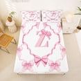 thumbnail image 5 of Manfei Pink Bow Wreath Bed Sheets For Girls,Letter Z Initial King Sheets For Kids,4 Pieces, 5 of 6