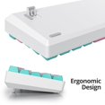 thumbnail image 4 of Teclado para Juegos Ussixchare con 61 Teclas, Cableado, Interruptores Rojos, Iluminación LED, 4 of 8