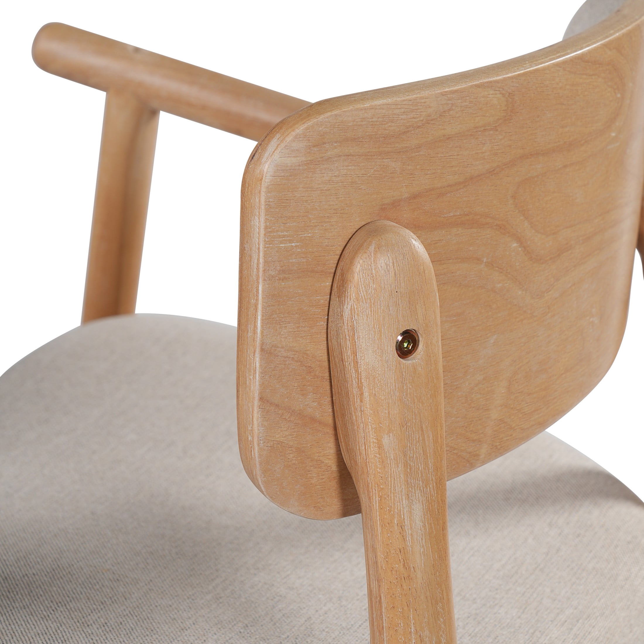 Christopher Knight Home Minimalist Wooden Counter Stools with Beige Upholstery, Natural, Set of 4