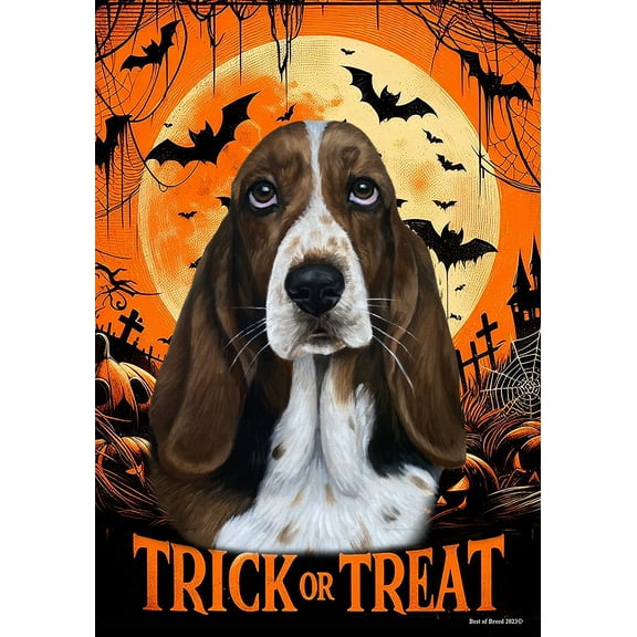 Basset Hound - Best of Breed  Halloween Garden Flag