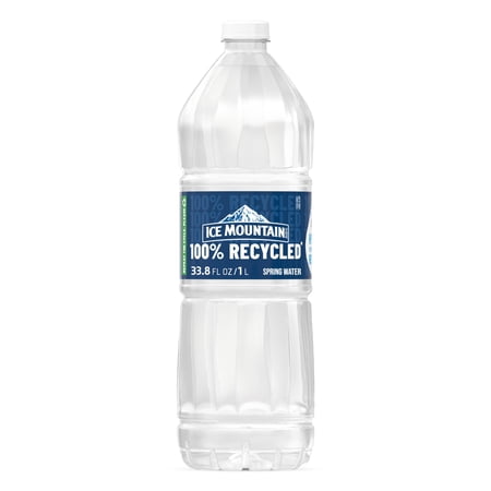 Ice Mountain Spring Water, 1 Liter, Single Plastic Bottle
