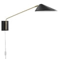 thumbnail image 4 of Pemberly Row 24" 1-Light Modern Metal Swing Arm Wall Sconce in Black, 4 of 7