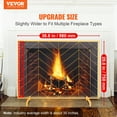 thumbnail image 2 of VEVOR Fireplace Screen Single Panel, Sturdy Iron Mesh Fireplace Screen, 38.6"(L) x29.8"(H) Spark Guard Cover, Simple Installation, Free Standing Fire Fence Grate for Living Room Home Decor Modern, 2 of 9