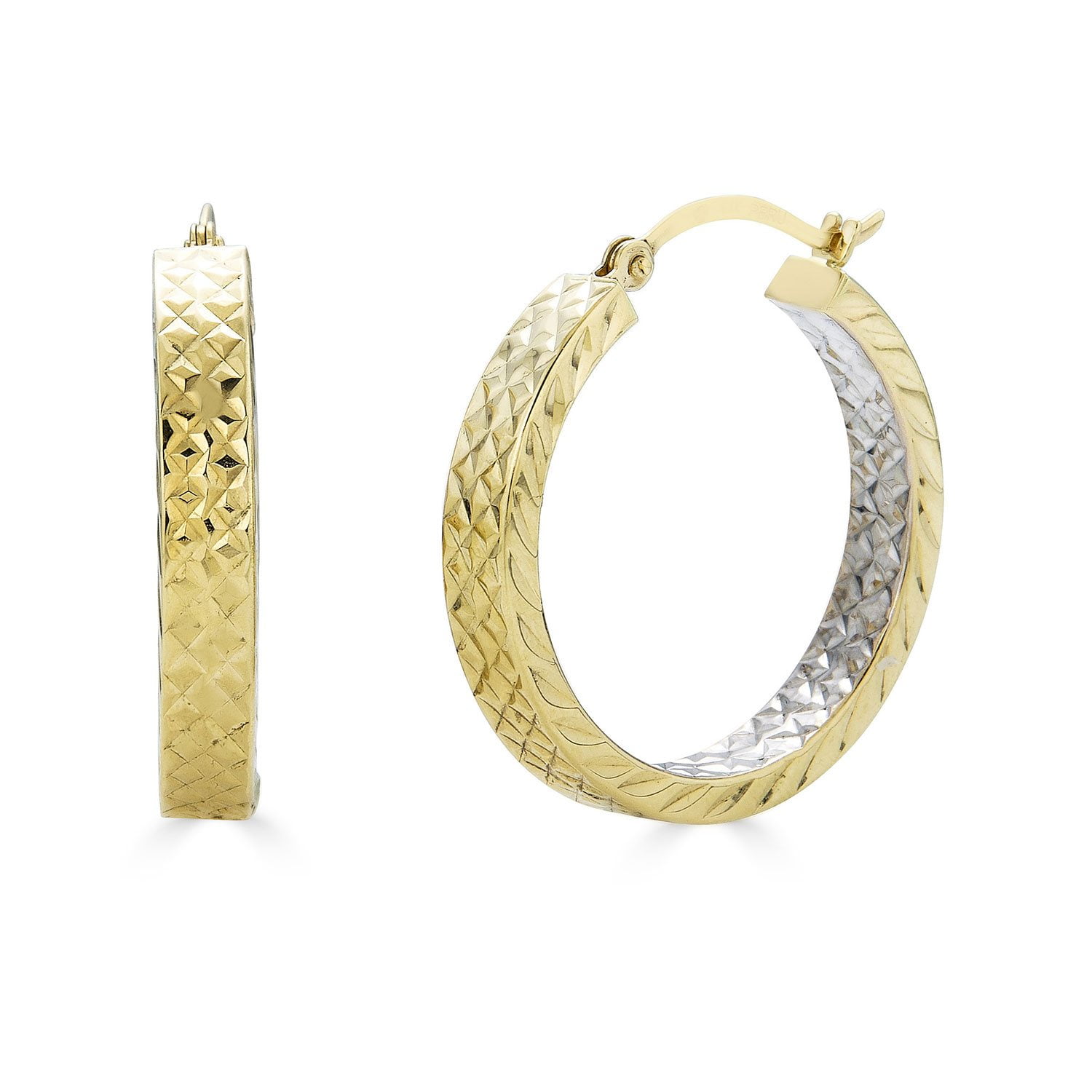 みや♡14kgf 0.96 CT. T.W. Diamond Hoop Earrings in 14K Gold - Samsclub.com