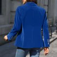 thumbnail image 4 of Women's Velvet Blazer Suit Jackets Business Casual Button Up Fall Winter Outerwear Work Office Coats 2025 Blue L, 4 of 5