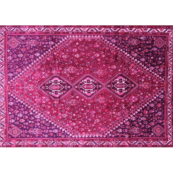 Ahgly Company Indoor Rectangle Persian Pink Traditional Area Rugs, 7' x 10'
