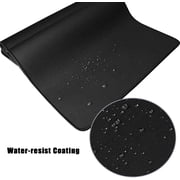 Extended Mousepad L Non-Slip Rubber Base Textured Weave Gaming Mouse Pad, Black \u2013 34.65x12-Inch Desk matt for Desktop