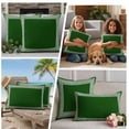 thumbnail image 4 of Green Greek Key Outdoor Pillow Covers 24x24 Set of 2,Waterproof Patio Throw Pillowcase Protectors,Geometric Greece Ancient Farmhouse Geo Decorative Pillow Shams Cushion Covers for Seat Bed Couch Sofa, 4 of 8