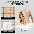 thumbnail image 6 of Kwuty Puffer Tote Bag for Women Large Quilted Puffy Lightweight Carryall Crossbody Tote Bag for Women, 6 of 7