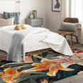 thumbnail image 3 of Lily Area Rug 5x8, Bloom Flower Rugs for Living Room, Plant Floral Carpet, Soft Non Slip Machine Washable Fluffy Easy Clean, for Bedroom Dining Room Floor Home Decor Rug Xsu&-262, 3 of 7