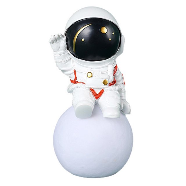 Lámpara de noche de luna luminosa creativa, luz nocturna de astronauta