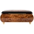 thumbnail image 6 of Floral Italian Hand Crafted Inlaid Wood Jewelry Music Box Plays Amazing Grace, 6 of 7
