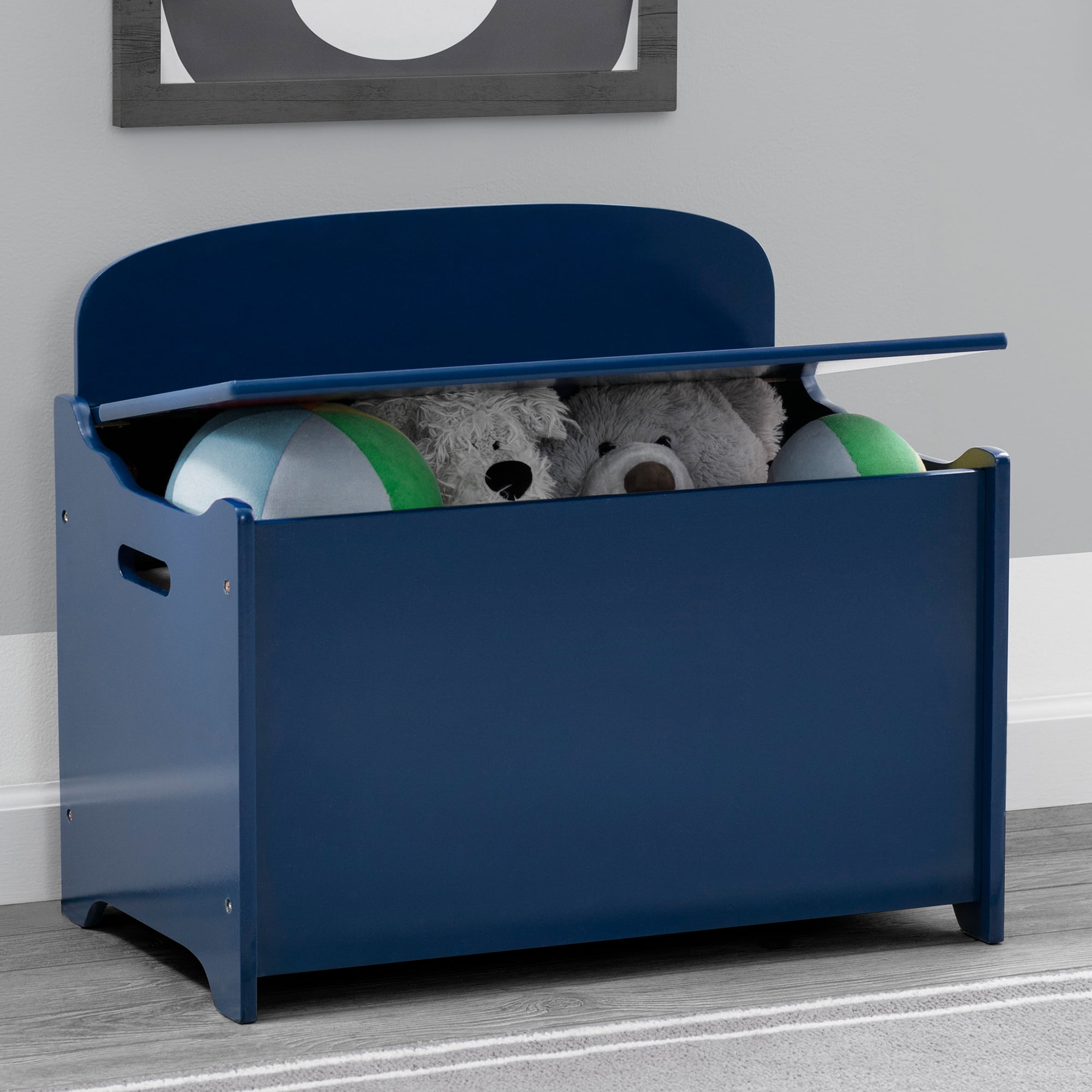 Delta Children MySize Deluxe Toy Box, Blue