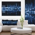 thumbnail image 1 of Glowing City at Midnight - Cityscape Photo Canvas Print, 1 of 3