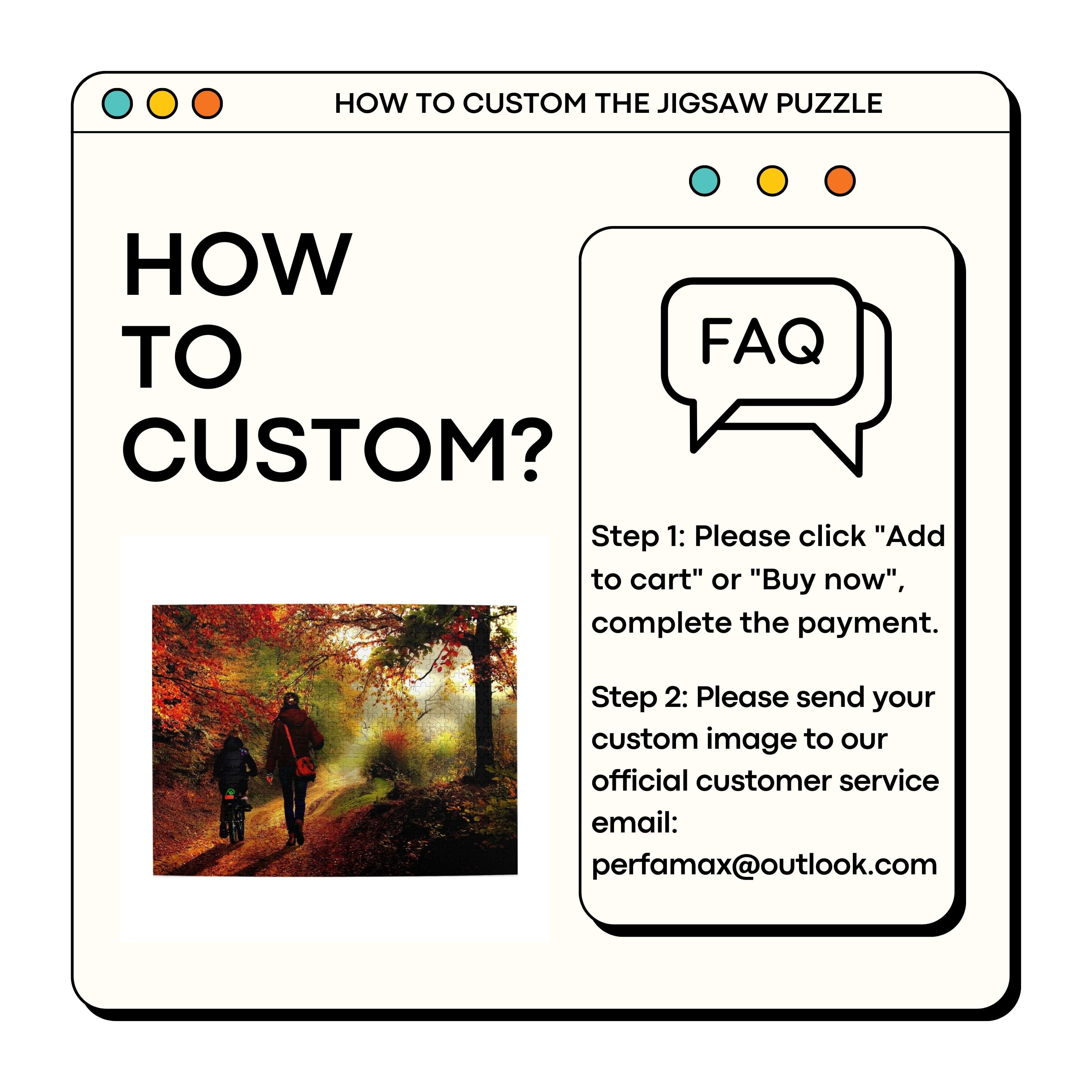 Custom Wooden Jigsaw Puzzle 500 Pieces - Personalized Photo Gift for Mother's Day, Father's Day, Birthdays, Weddings, and Christmas.